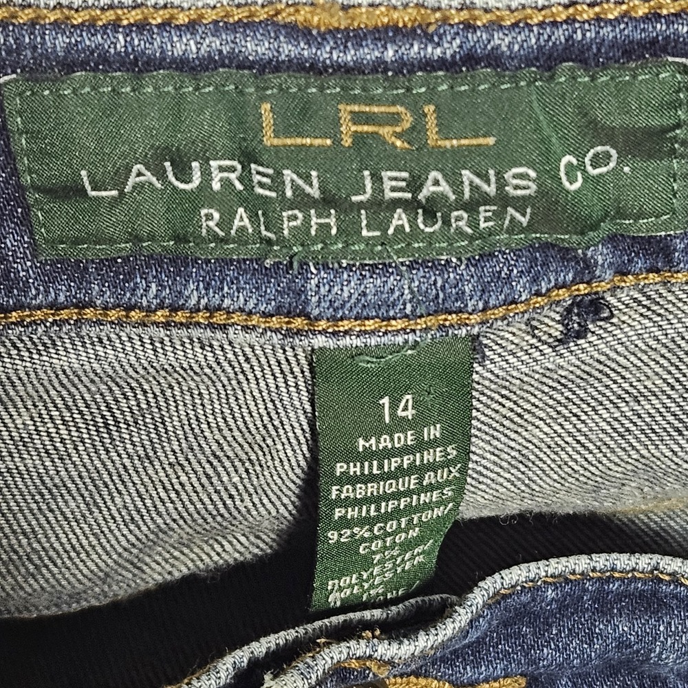 Lauren Ralph Lauren (LRL) Women's‎ Modern Straight Denim Jeans - 14 - Midrise - Picture 5 of 10